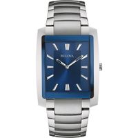 RELOJ CLÁSICO RECTANGULAR HOMBRE BULOVA | PLATA