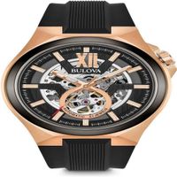 RELOJ CLÁSICO AUTOMÁTICO APERTURA ABIERTA HOMBRE BULOVA | NEGRO