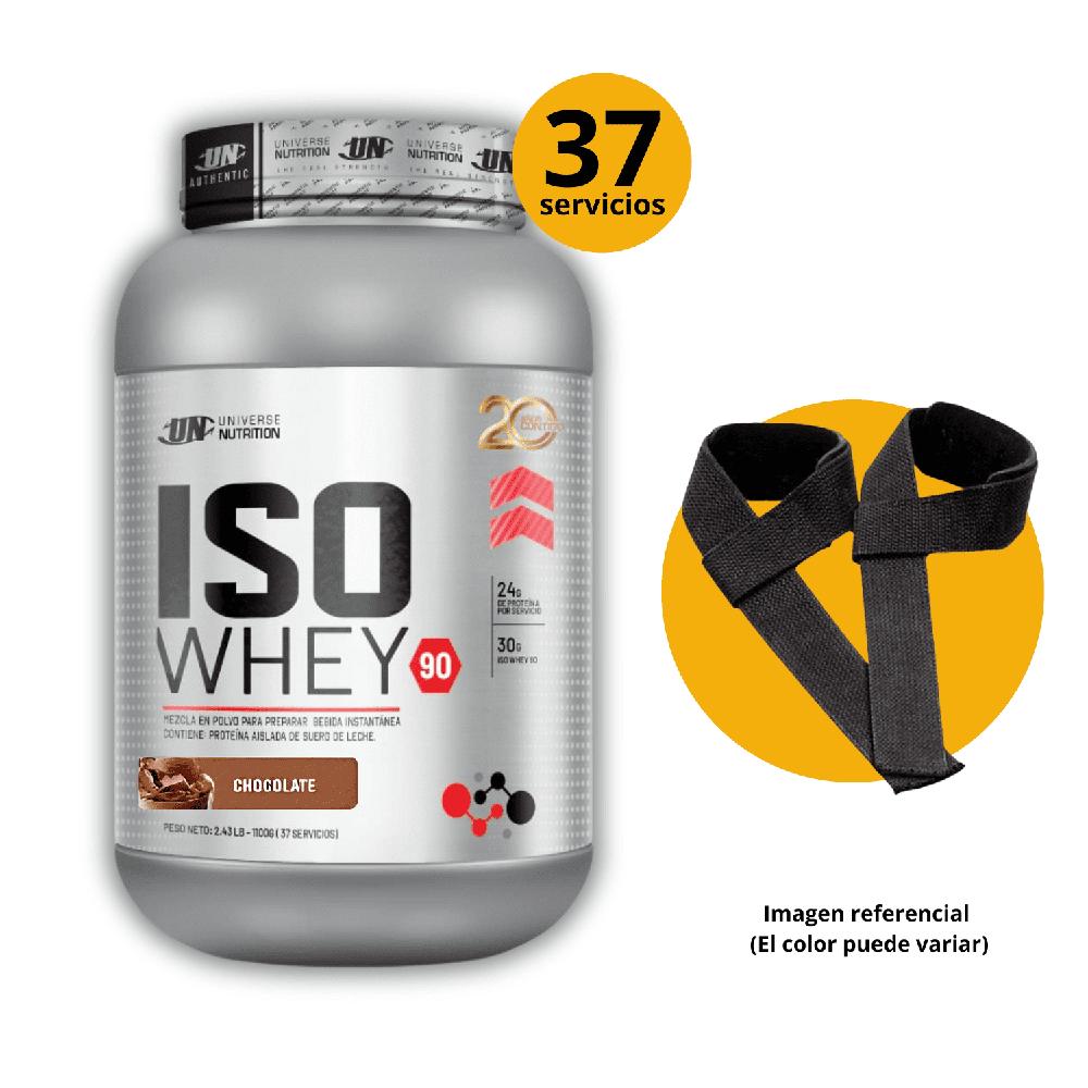 Proteína Iso whey 90 1-1kg Chocolate Universe Nutrition -Straps