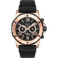 RELOJ CRONÓGRAFO MARINE STAR HOMBRE BULOVA | NEGRO/ORO ROSA