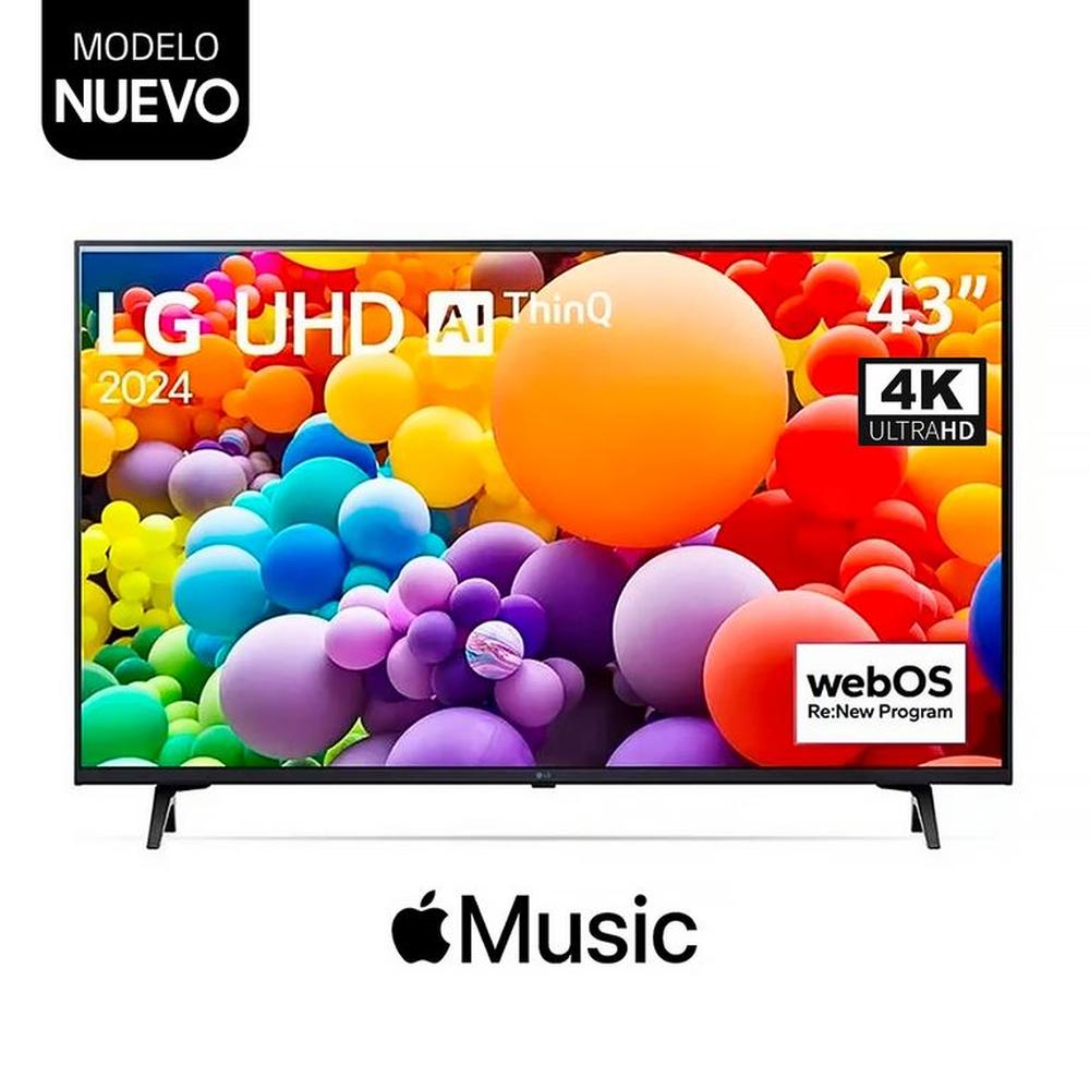 Televisor LG 43 Pulg. LED Smart TV UHD 4K con Thinq AI 43UT7300PSA