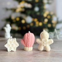 Velas Cera de Soja Navidad Galleta de Jengibre + Guante + Copo de Nieve - Aromática