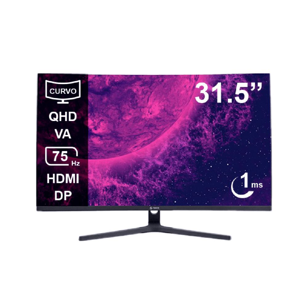 Monitor curvo TEROS TE-3253S 31.5' QHD VA 75Hz 1ms HDMI DP AUDIO OUT Negro