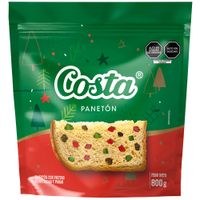 Panetón COSTA Bolsa Ziploc 800g Paquete 6un
