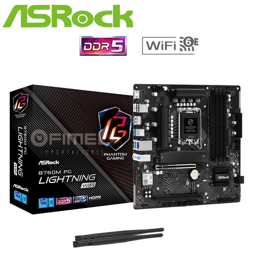 Motherboard ASROCK B760M PG Lightning WiFi, Chipset Intel B760, LGA1700, mATX