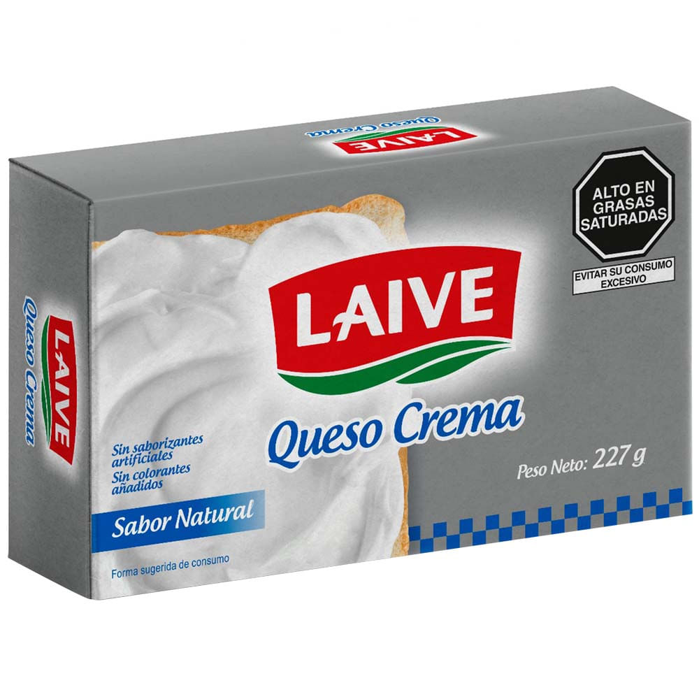 Queso Cremoso Rectangular LAIVE Paquete 227g