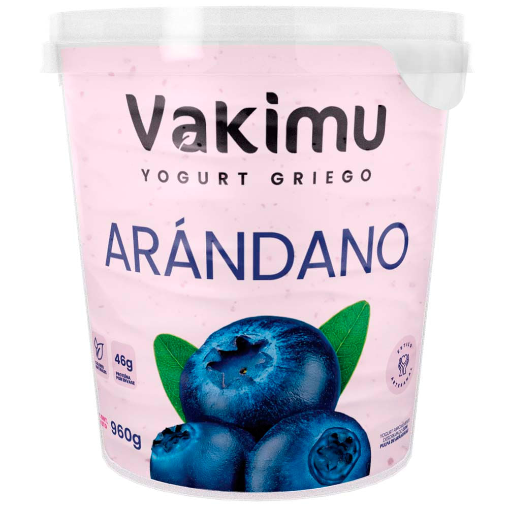 Yogurt Griego de Arándanos VAKIMU Pote 960g