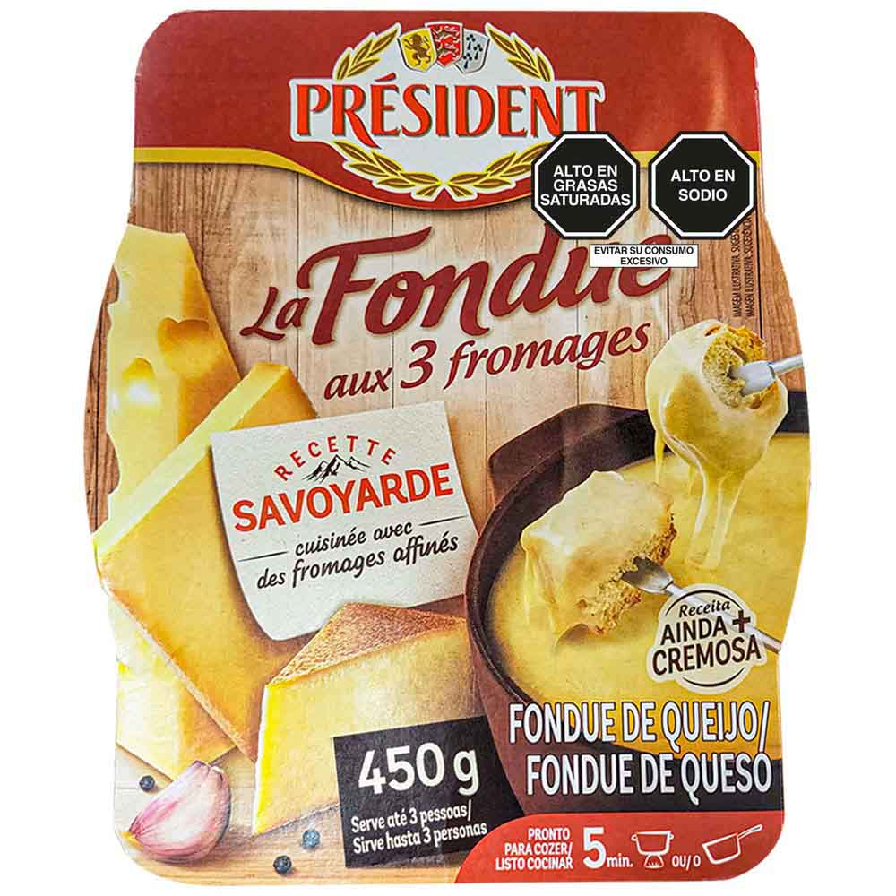 La Fondue 3 Quesos PRESIDENTE Paquete 450g