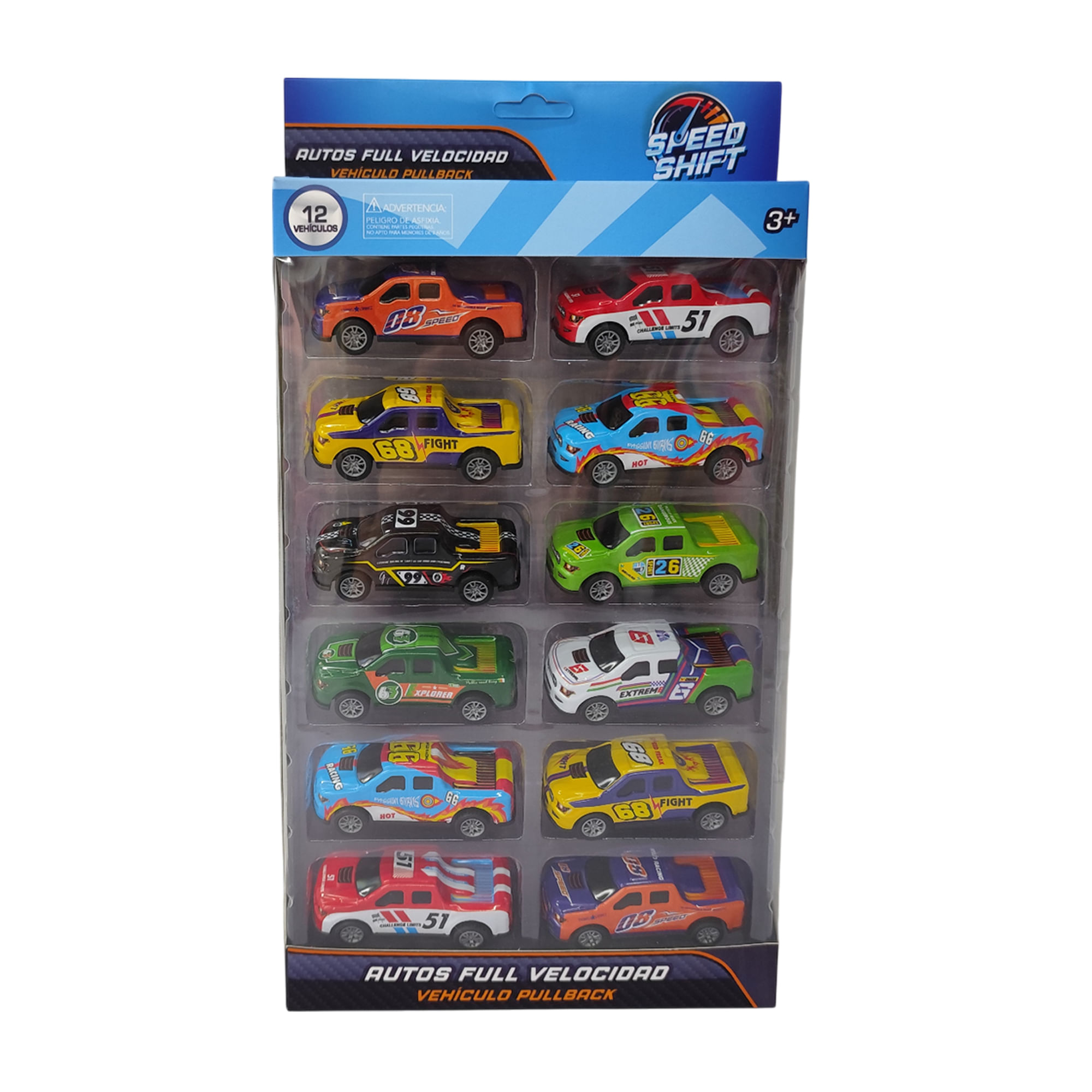 Die Cast Pack x12 1:48 SPEED SHIFT x1 unidad