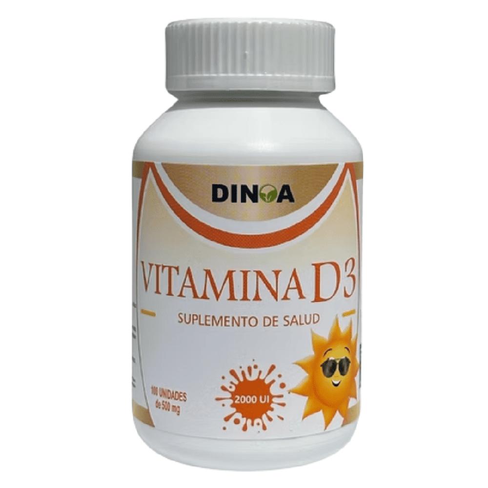 Vitamina D3 Dinoa Cápsulas 100 -Apoyo a la Salud Ósea