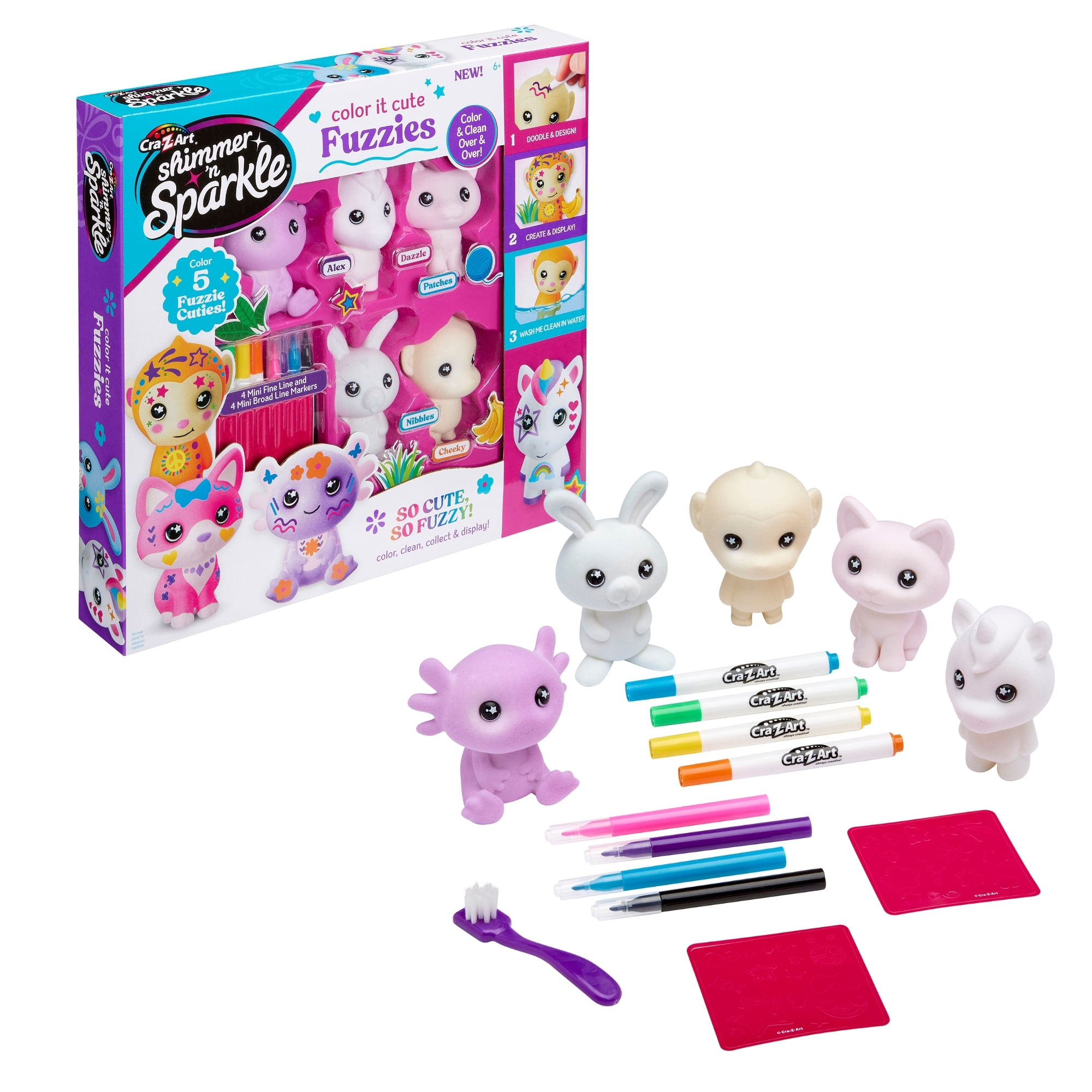 Libro para colorear Cute Fuzzies CRAZY ART