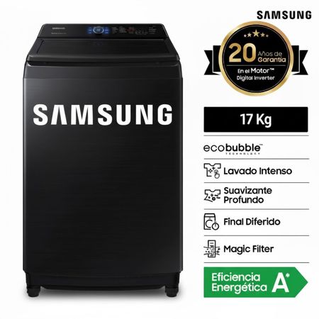 LAVADORA SAMSUNG WA17CG6441BVPE 17KG