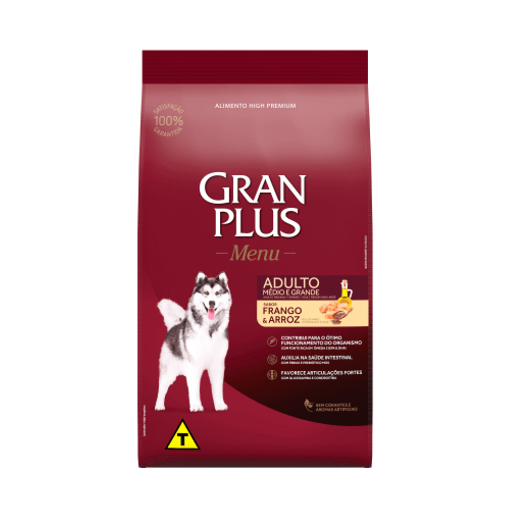 Alimento para Perros Gran Plus Adultos Pollo y Arroz 15 Kg