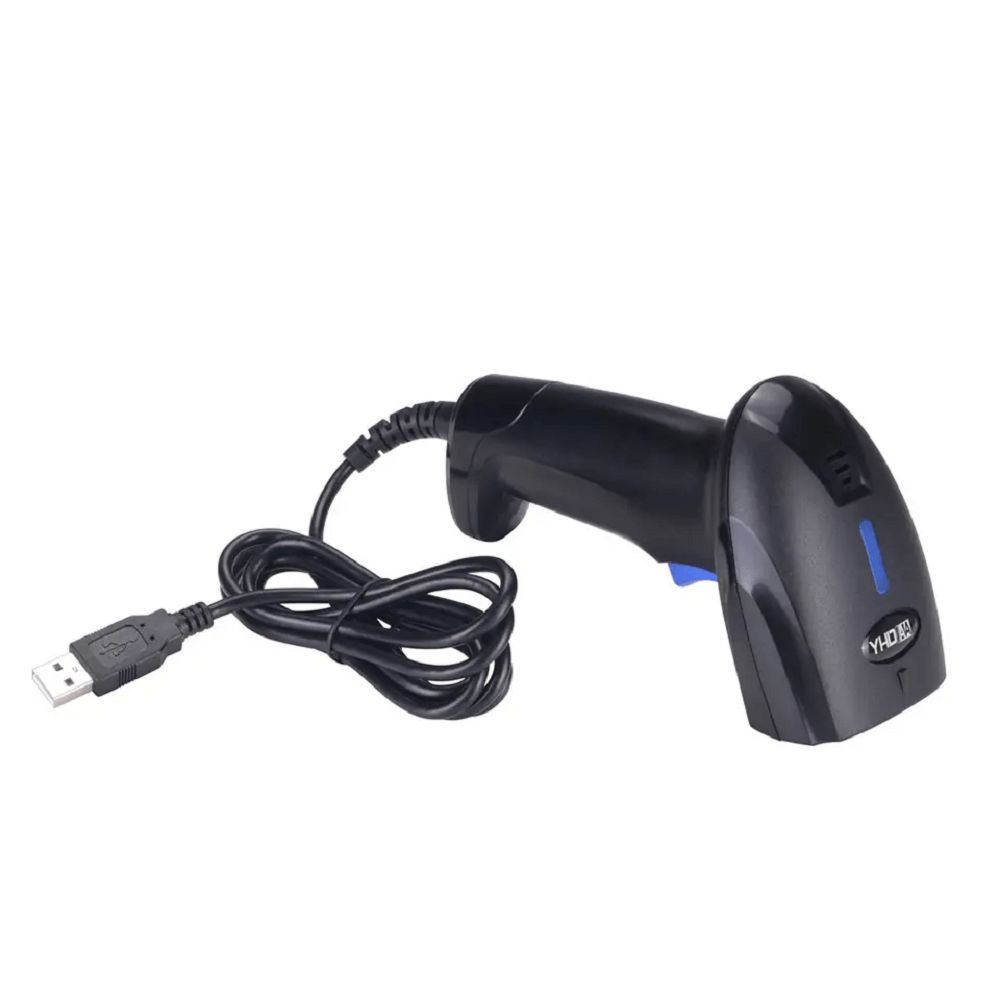 Lector escaner de codigo de barra alámbrico usb laser YHDAA 1100L 1D