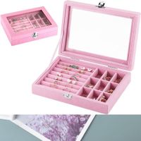 Joyero Organizador de Joyas Cofre para Anillos Aretes Pulseras
