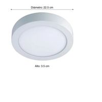 Lampara de techo para sobreponer led circular 24w luz calida