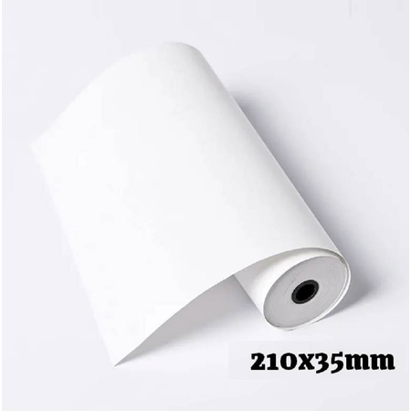 Paquete de 5 rollos papel térmico 210x35mmx19mm 55g fax A4
