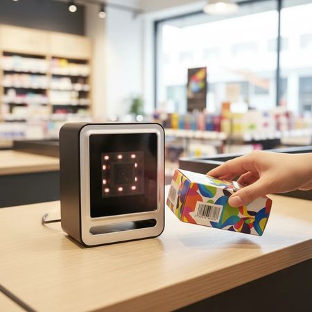 Lector de Código de Barras de mesa omnidireccional usb 2D 1D yhd-9200d qr