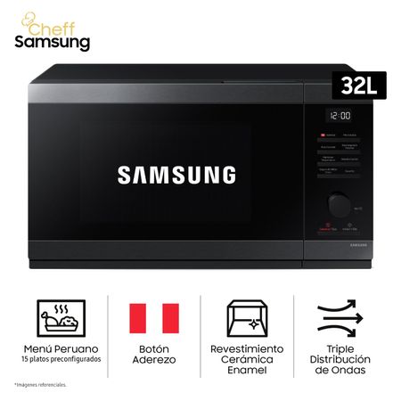 Horno Microondas Samsung MS32DG4504AGPE 32L Black Stainless Steel