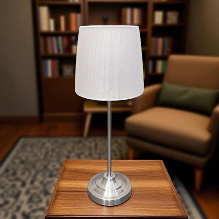 Lampara Mesa Blanca Dorada 57 cm