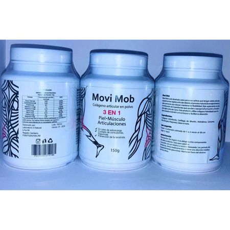 Colágeno Hidrolizado Movi Mob con Cartilago de Tiburon Magnesio curcuma  y uña de gato regalo X3