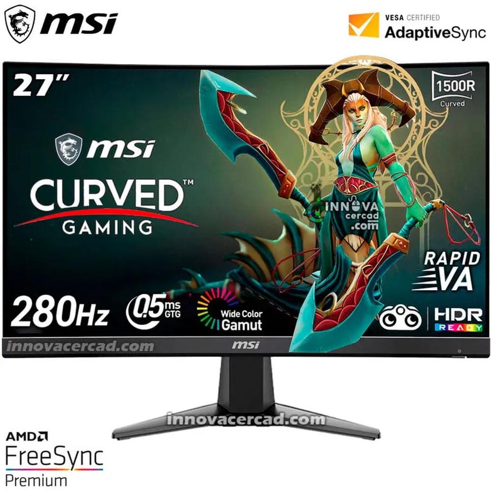 Monitor Gaming MSI G27C4X 27 FHD Curvo 1500R 280HZ 0.5MS HDR..