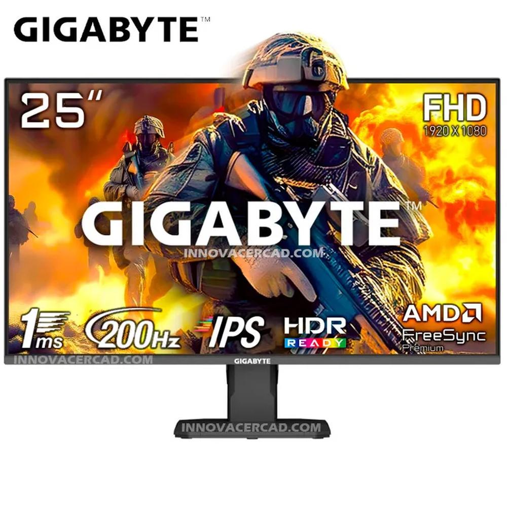 Monitor 24.5 Gigabyte Gaming Gs25f2 IPS, 200hz, 1MS, HDR, AMD Freesync