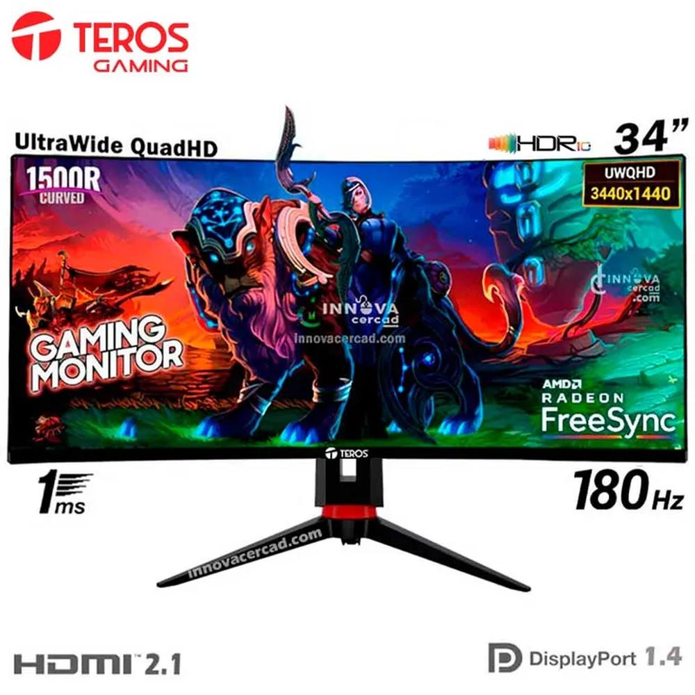 Monitor Teros Curvo TE-3411G 34 UWQHD 3440x1440 180Hz 1Ms HDR10