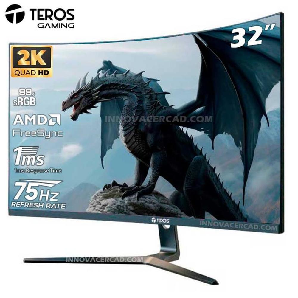 Monitor curvo TEROS TE-3253S 315 QHD VA 75Hz 2560x1440 FreeSync