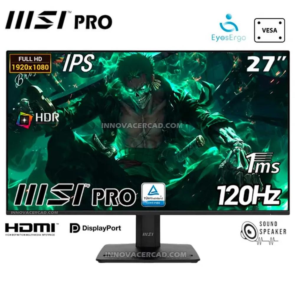 MONITOR MSI PRO MP275 E2 27 IPS FHD 120Hz 1ms Parlante