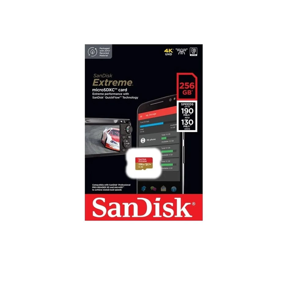 Tarjeta de memoria micro SD Sandisk extreme 256GB