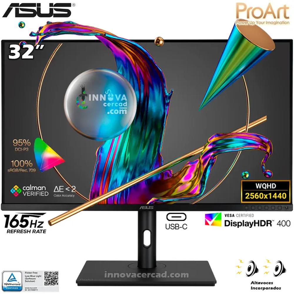 MONITOR ASUS PROART DISPLAY 32 IPS PA328CGV WQHD 2K 165HZ USB-C.
