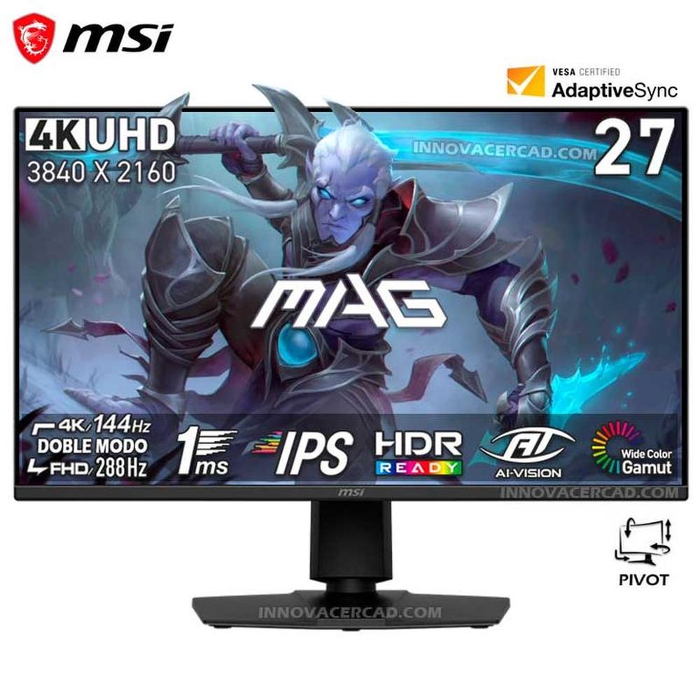 Monitor Msi Mag 275upd E14 27 IPS Dual MODE 4K UHD 144HZ FHD 288HZ