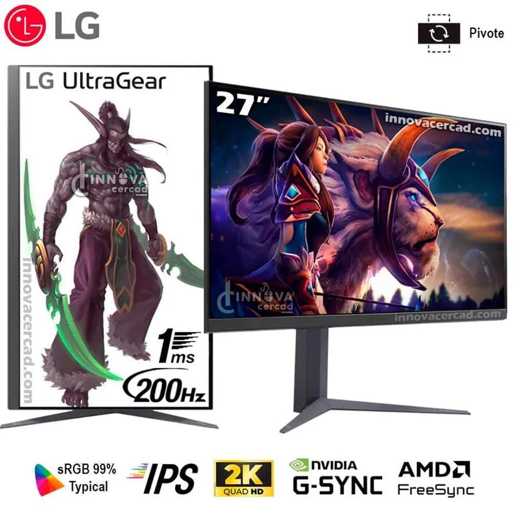 Monitor LG UltraGear 27GS75Q-B 27 2K QHD IPS 200HZ 1MS HDR G-Sync