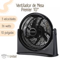 Ventilador Premier de Mesa de 10 Pulgadas NEGRO