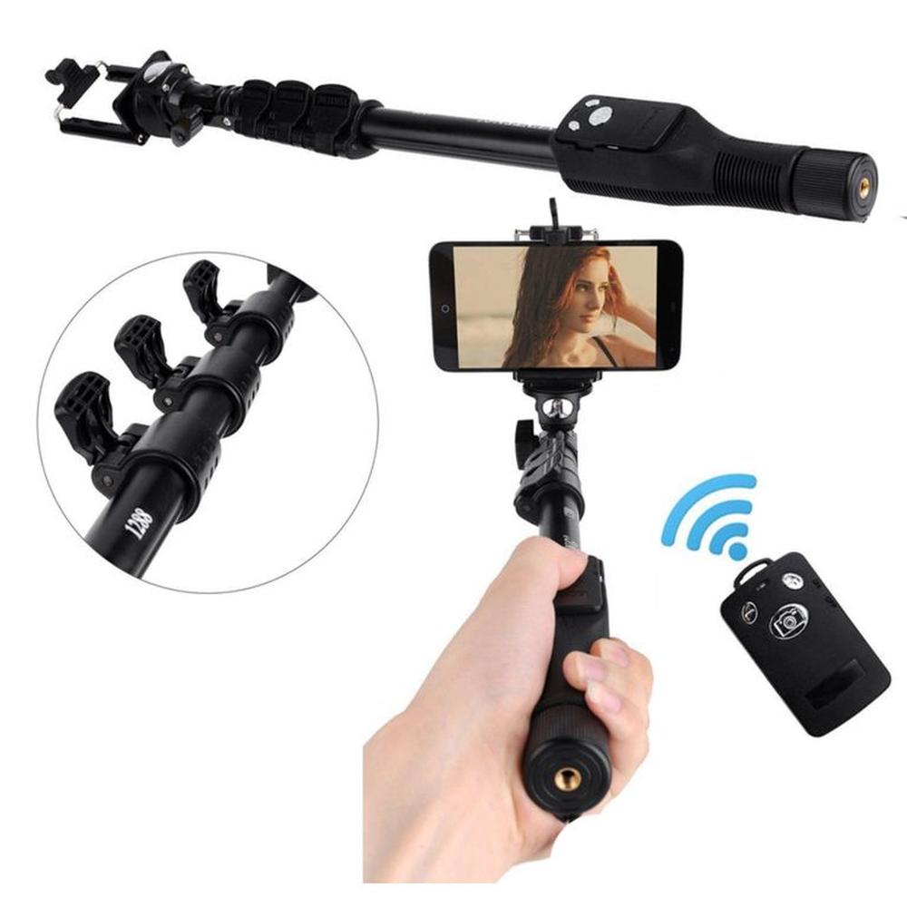 Palo Selfie Stick Control Bluetooth para Celular 125cm Negro