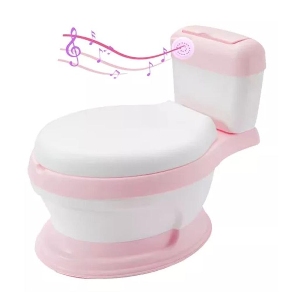 Inodoro Bacin De Entrenamiento Musical Para Niños Rosado