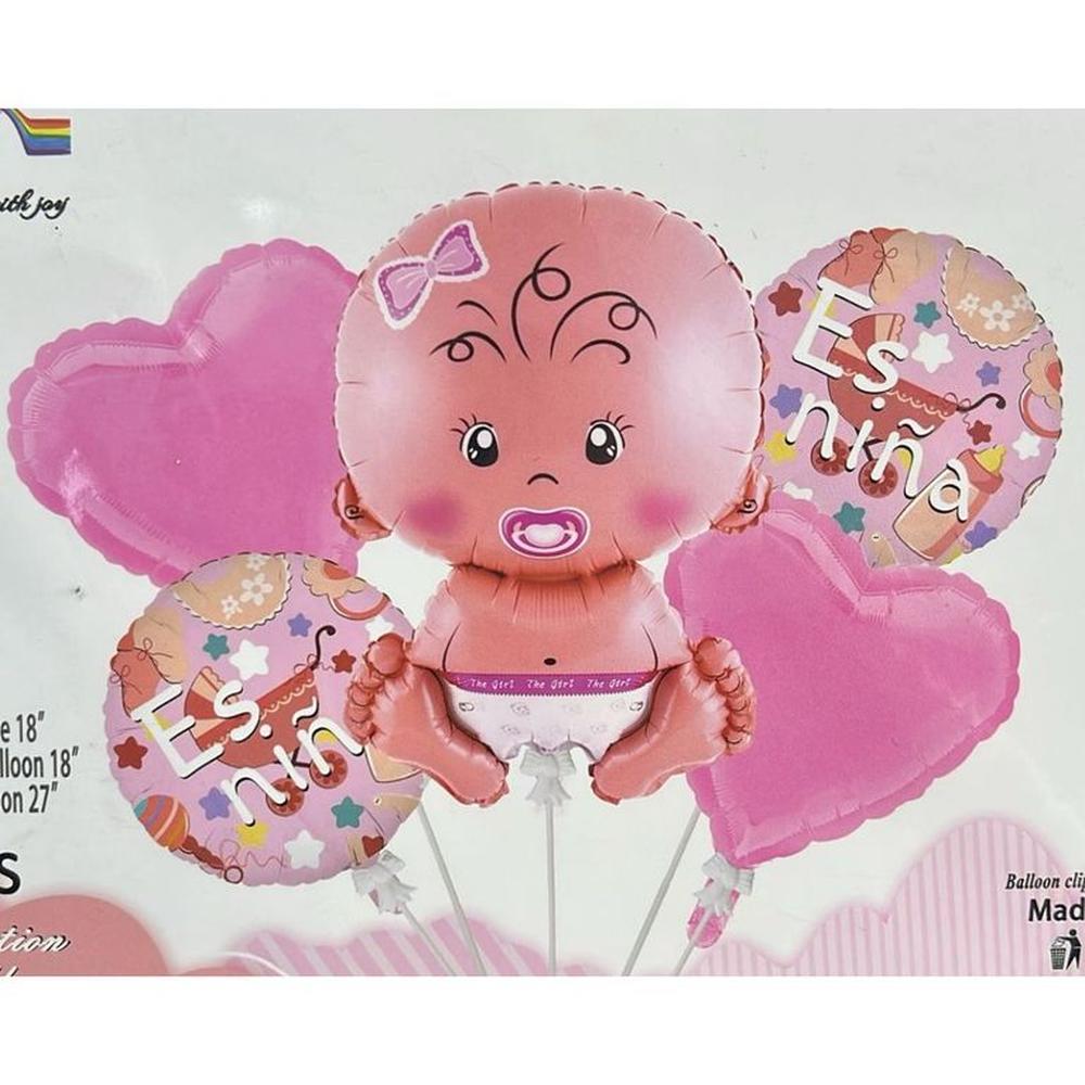 Pack 2 Bouquet de globos de 5 es una niña o niño (niño)