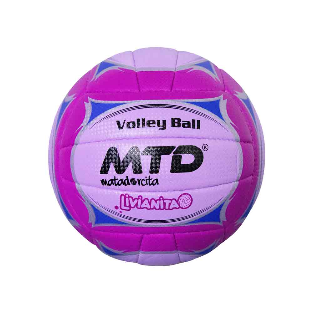 PELOTA P/VOLEY PU/PVC HIBRIDO COSIDO LIVIANITA Color ROSADO Talla 5