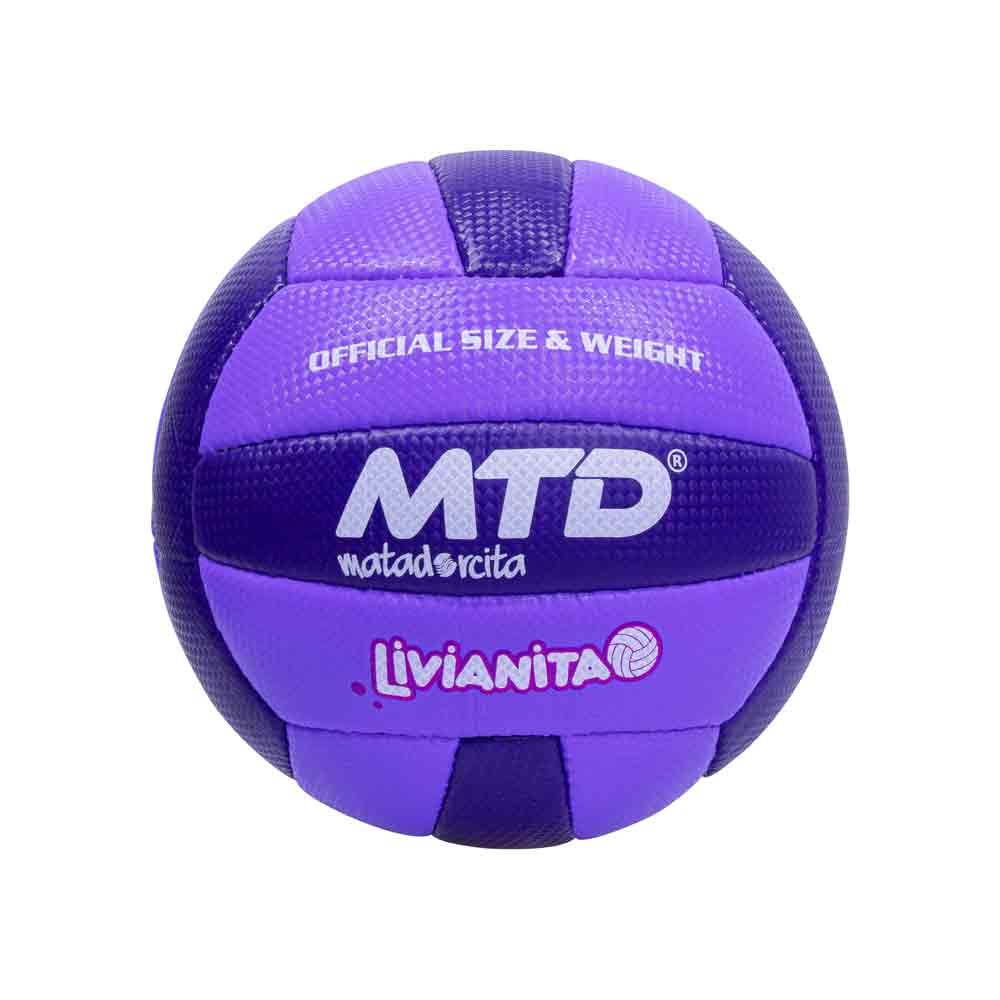 PELOTA P/VOLEY PU/PVC HIBRIDO COSIDO LIVIANITA Color MORADO Talla 5