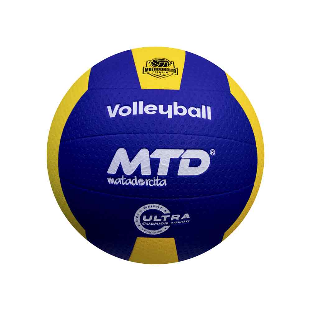 PELOTA P/VOLEY MATADORCITA PU PREMIUM MOD CLASICO Color AZUL/AMARILLO Talla 5