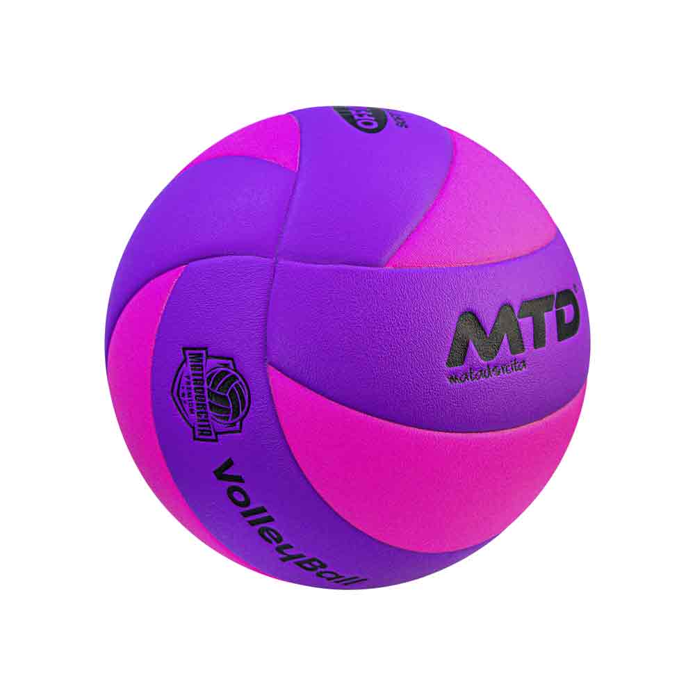 PELOTA P/VOLEY PU THERMO SELLADO HYGROSCOPIC Color MORADO/FUCSIA Talla 5