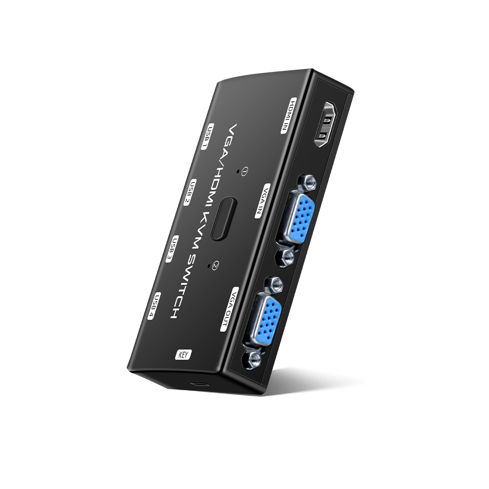 Switch 2 puerto VGA KVM, 1 HDMI, HD 1920*1080p Para 2PC