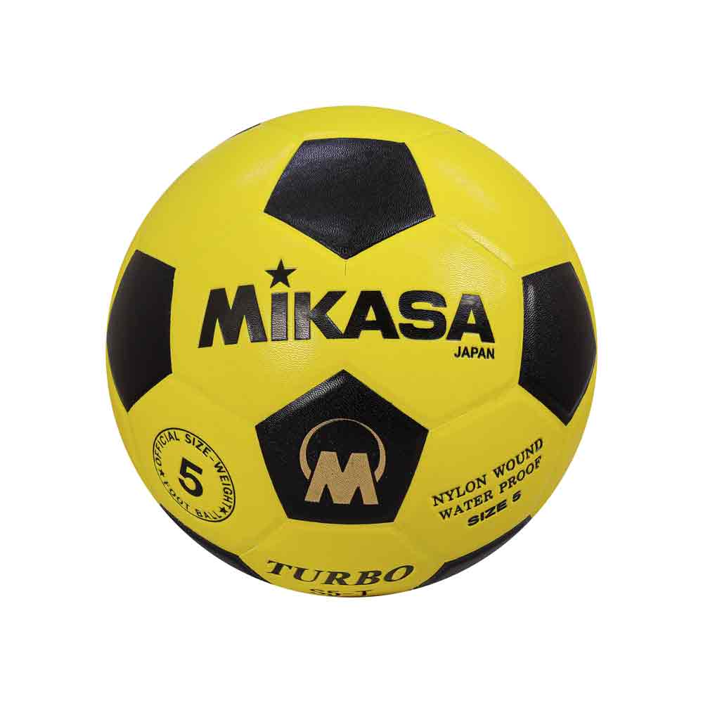 PELOTA P/FUTBOL MIKASA S5-T-Y PVC Color AMARILLO/NEGRO Talla 5