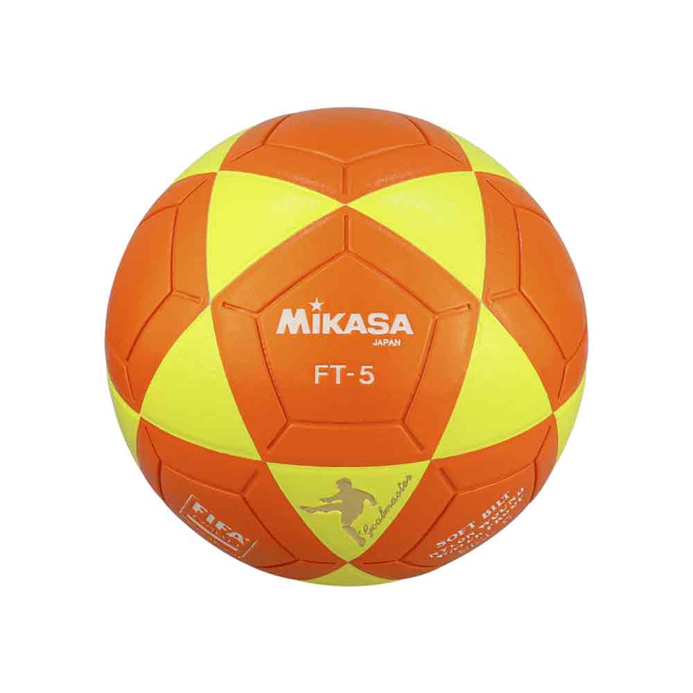 PELOTA P/FUTBOL MIKASA FT-5YO CUERO SINT Color NARANJA/AMARILLO Talla 5
