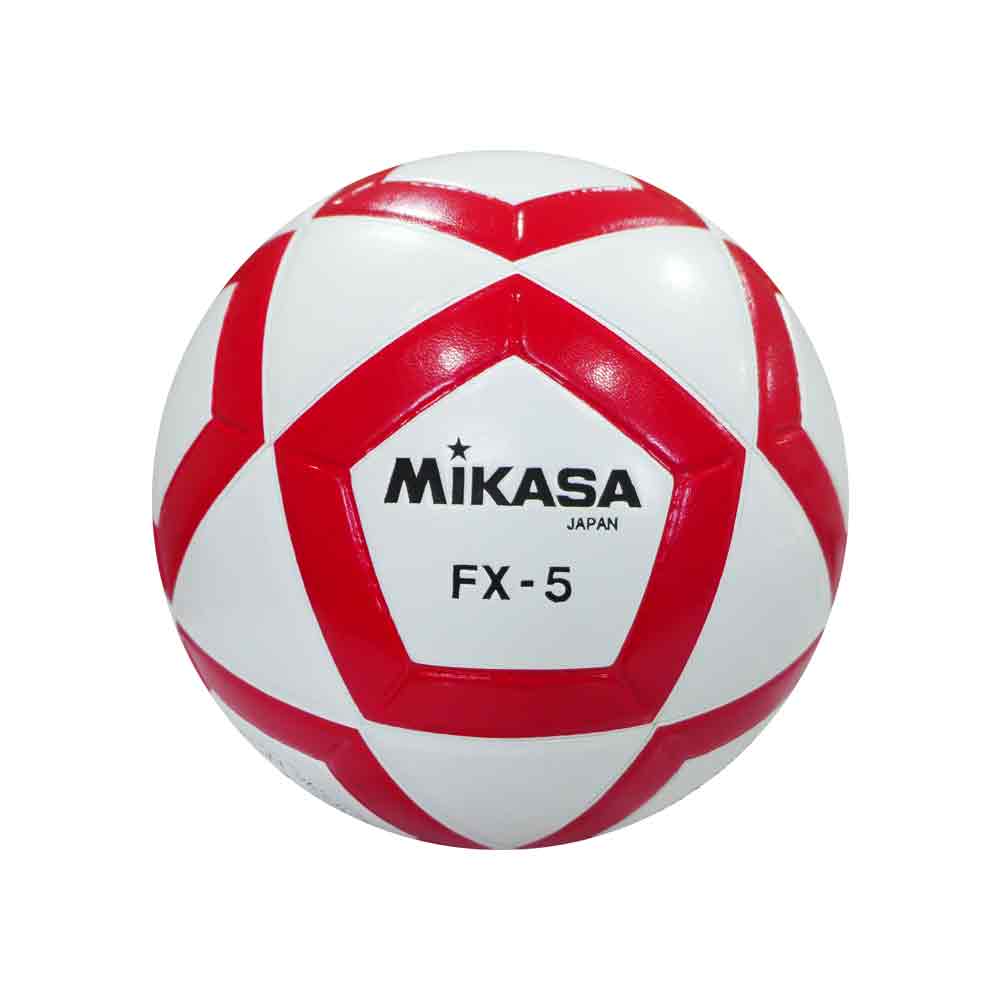 PELOTA P/FUTBOL MIKASA FX-5R CUERO SINT Color BLANCO/ROJO Talla 5