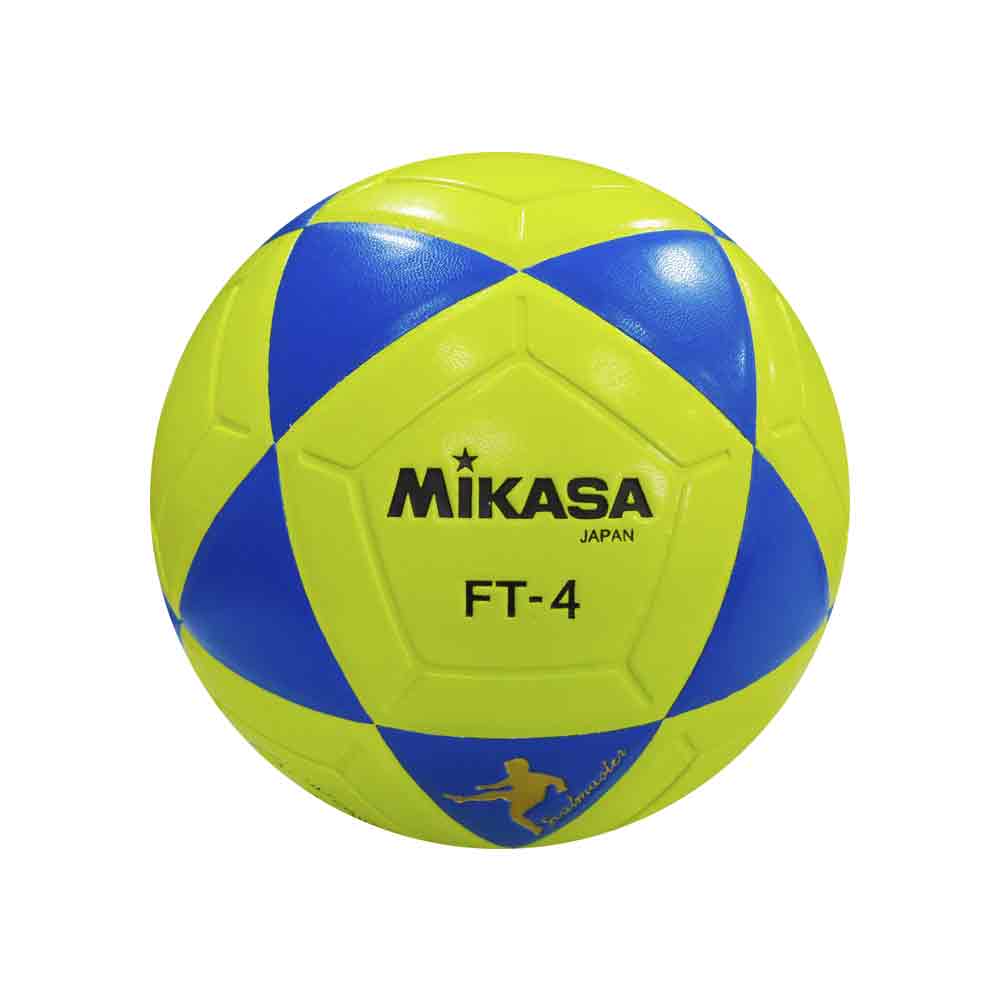 PELOTA P/FULBITO MIKASA FT-5BY CUERO SINT Color AMARILLO/AZUL Talla 5