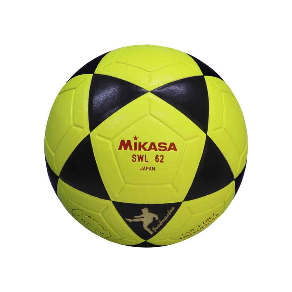 PELOTA P/FUTSAL MIKASA SWL62U-BKY CUERO SINT Color AMARILLO/NEGRO Talla 3