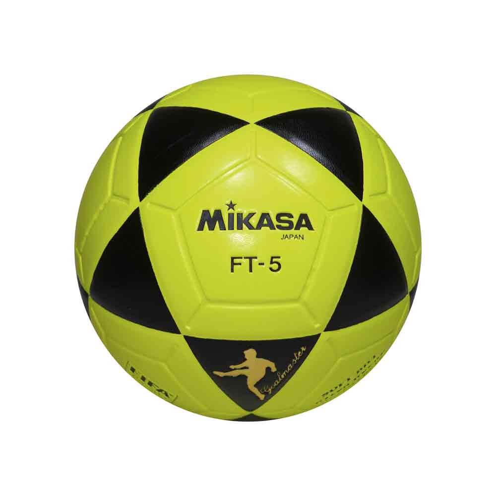PELOTA P/FULBITO MIKASA FT-5BKY CUERO SINT Color AMARILLO/NEGRO Talla 5