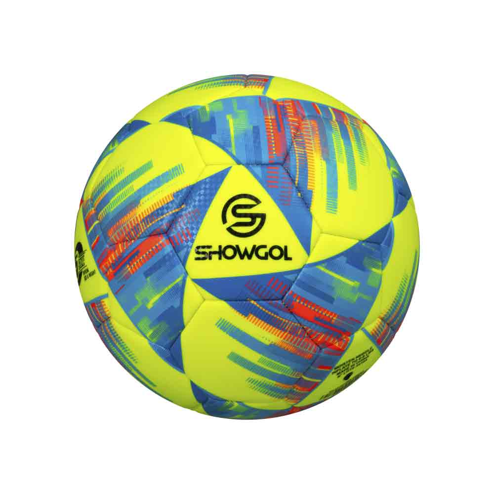 PELOTA P/FUTBOL SHOWGOL CUERO PVC FOAM J Color VERDE/AZUL Talla 5
